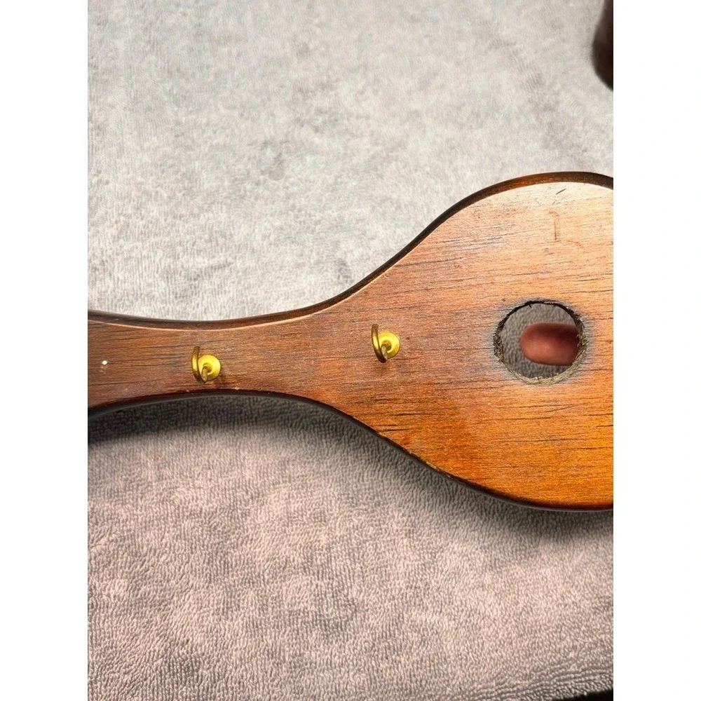 Vintage Wooden Key Holder Wall Rack 5 Peg Skeleton Key Shape 12